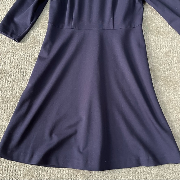 NWOT Women's Talbots Ponte Fit & Flare Dress size 10 Petite in Navy - Picture 2 of 6